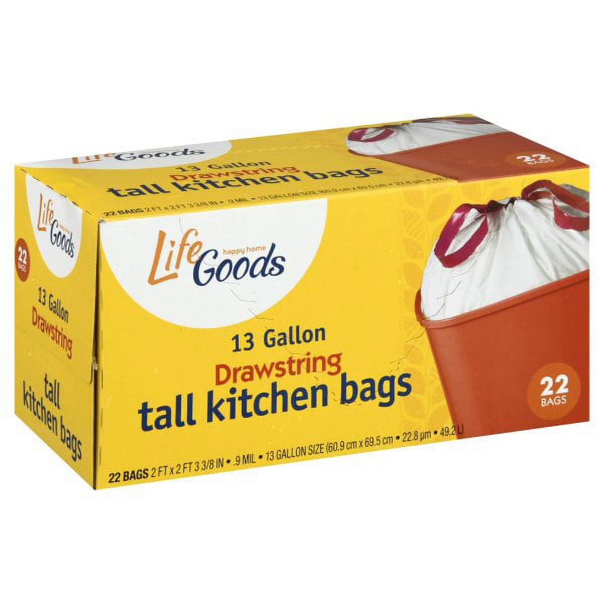 Jadcore 13 gal. Tall Kitchen Trash Bags, 100 Ct.