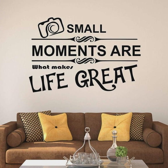 Life Great Quotes Wall Sticker Vinyl Window Decal For Kids Bedroom Nursery Baby Room Home Decor Camera Lettering Mural Art 57x38cm