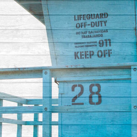 Life Guard Beach Shack Poster Print by Susan Bryant (12 x 12)
