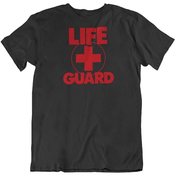 Life Guard. T-Shirt Gift for Surfers, Divers, Coast Guard, Men and Women Black