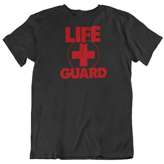 Life Guard. T-Shirt Gift for Surfers, Divers, Coast Guard, Men and Women Black