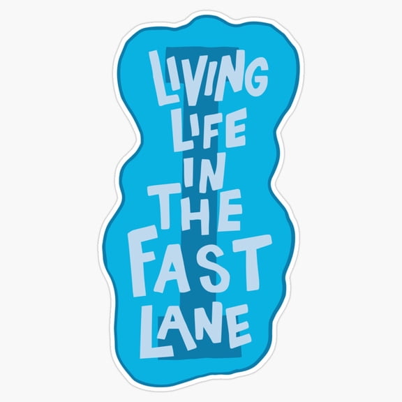 Life In Fast Lane Swimming Competitive Pool Lane Slogan Sticker