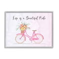 thumbnail image 1 of Life Is A Beautiful Ride Bicycle Inspirational Graphic Art Gray Framed Art Print Wall Art, 1 of 7