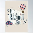 thumbnail image 1 of Life Is A Beautiful Ride Poster Wall Art, Modern Wall Decor For Living Room Bedroom, 8x12 UNFRAMED, 1 of 2