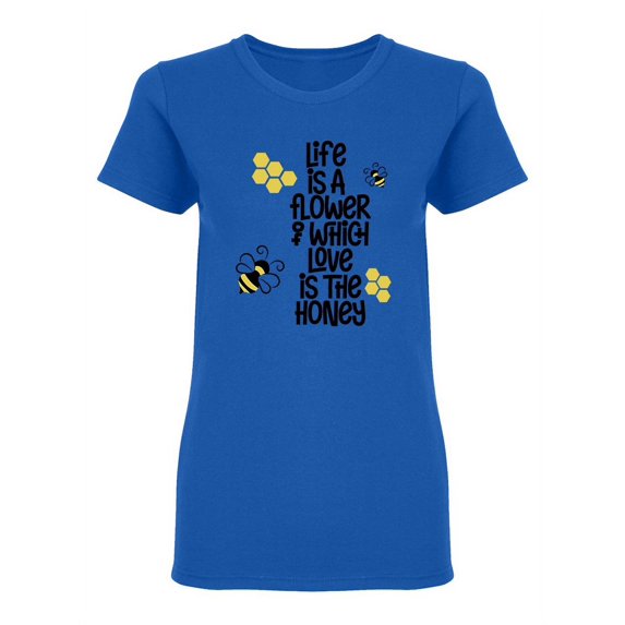 Life Is A Flower Design Shaped T-Shirt Women -Image by Shutterstock, Female Medium