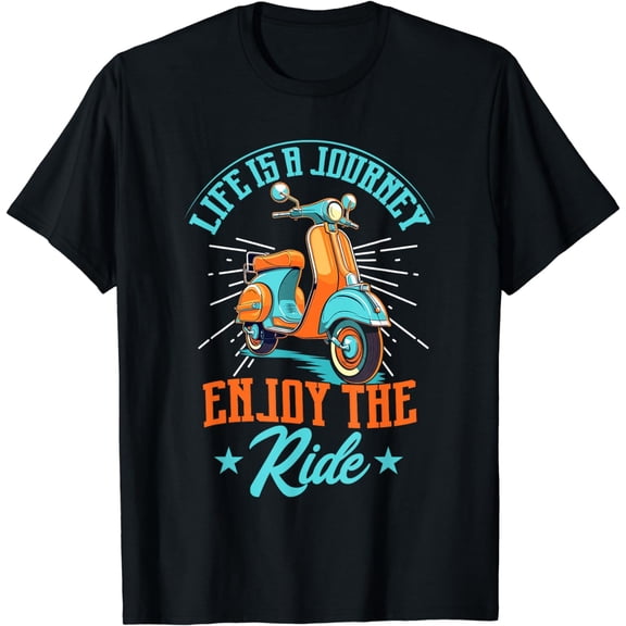 Life Is A Journey Enjoy The Ride Funny Scooter Moped, Rider T-Shirt mens t rt men，black，women，misfits，journey ，boys