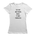 thumbnail image 1 of Life Is About Pizza Graphic Women White T-Shirt, Female x-Large, 1 of 2