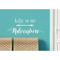 thumbnail image 1 of Life Is An Adventure Cursive Vinyl Decals Wall Decor Stickers, White,23x10-Inch, 1 of 4