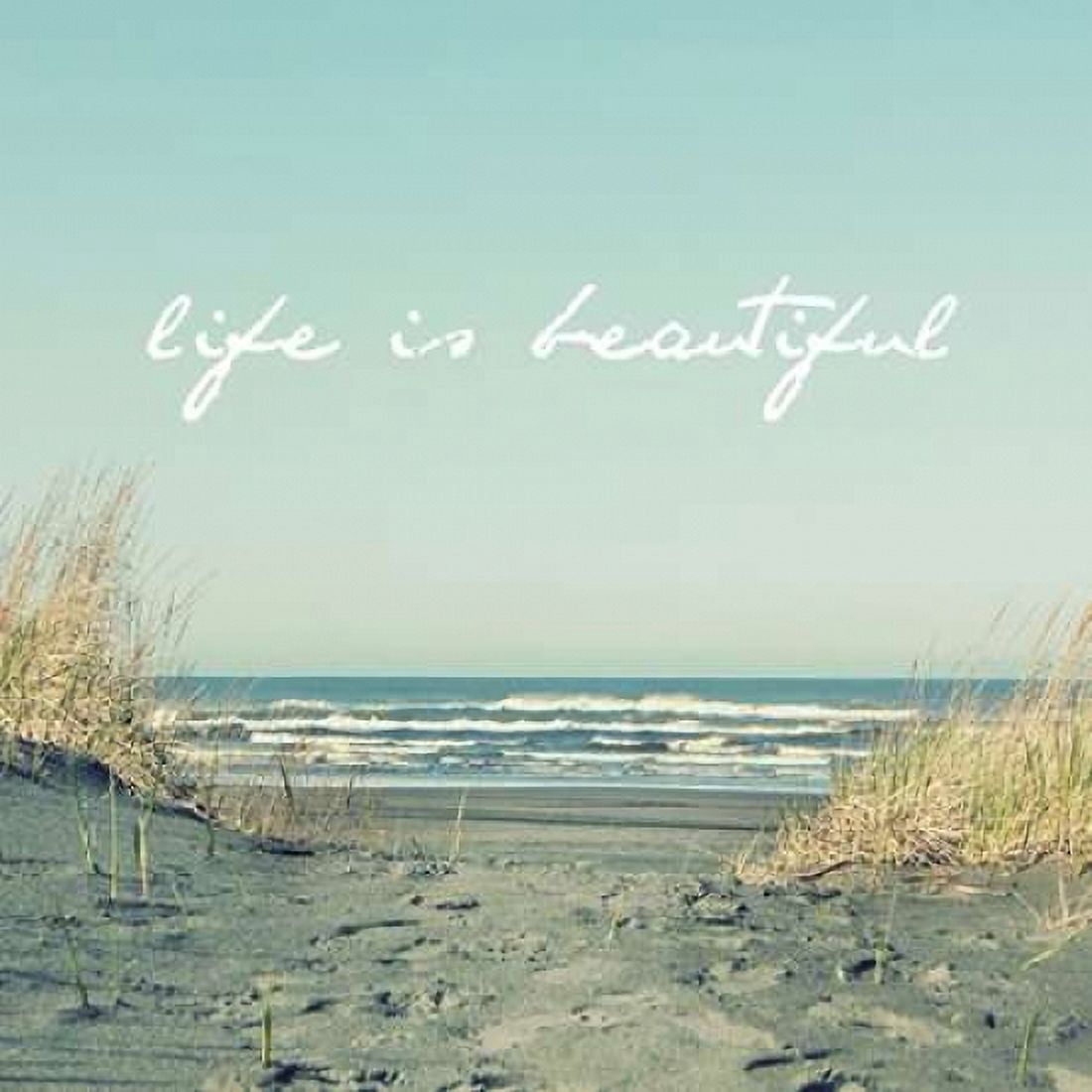 Life Is Beautiful Square Canvas Art - Vicki Dvorak (24 x 24)