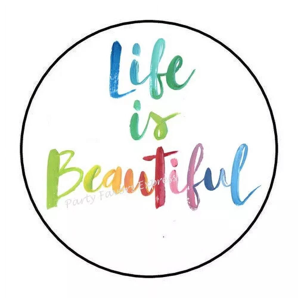 Life Is Beautiful Sticker Party Favors Sticker Envelope Seals Labels ...