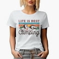 thumbnail image 1 of Life Is Best When You're Camping, Vintage Mountains Art Merch Gift, White T-Shirt, XL, 1 of 5