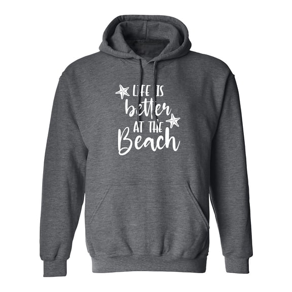 Life Is Better At The Beach Adult Hooded Sweatshirt