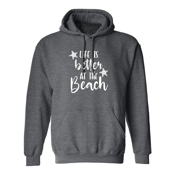 Life Is Better At The Beach Adult Hooded Sweatshirt
