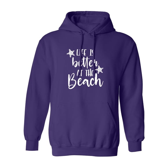 Life Is Better At The Beach Adult Hooded Sweatshirt