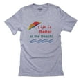 thumbnail image 1 of Life Is Better At The Beach! Men's Grey T-Shirt, 1 of 2