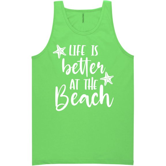 Life Is Better At The Beach Neon Tank Top