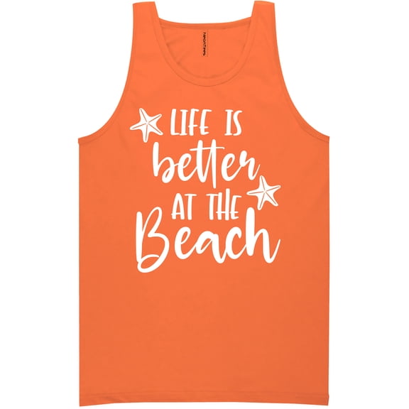 Life Is Better At The Beach Neon Tank Top
