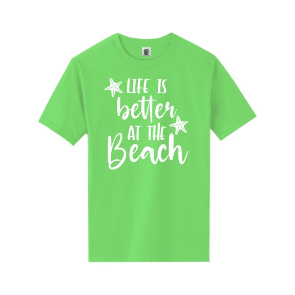 Life Is Better At The Beach Short Sleeve Neon T-Shirt