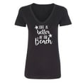 thumbnail image 1 of Life Is Better At The Beach Womens V-Neck T-Shirt, 1 of 2