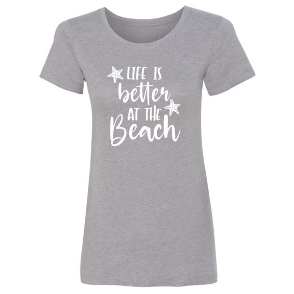 Life Is Better At The Beach Womens crewneck tee