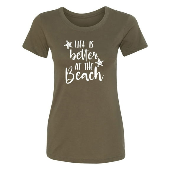 Life Is Better At The Beach Womens crewneck tee