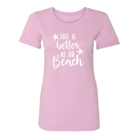 Life Is Better At The Beach Womens crewneck tee
