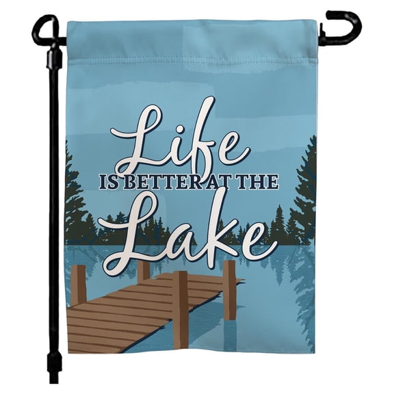 Life Is Better At The Lake 12x17 Garden Flag – Lake House Outdoor Decor, Relaxing Summer Outdoor Yard Decor
