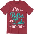 thumbnail image 1 of Life Is Better At The Lake - Cottage Fishing Boating Men's T-Shirt, 1 of 4