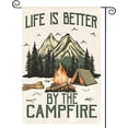 thumbnail image 1 of Life Is Better By The Campfire Camping Garden Flag 12 x 18 Inch Double Sided, RV Campsite Camper Yard Outdoor Decoration, 1 of 6
