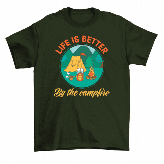 Life Is Better By The Campfire Outdoors Camping T-Shirt Men Women