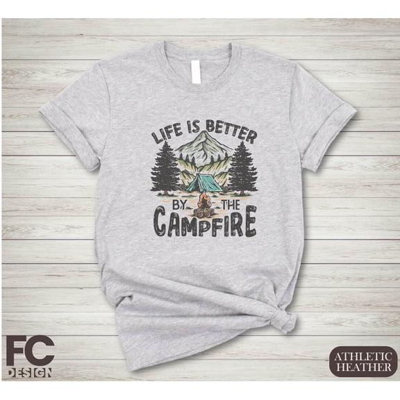 Life Is Better By The Campfire Shirt, Camp Crew T-Shirt, Bonfire Nights T-shirt, Happy Camping Sweater, Camp Fire Tee, Camping Squad All Size S-5Xl