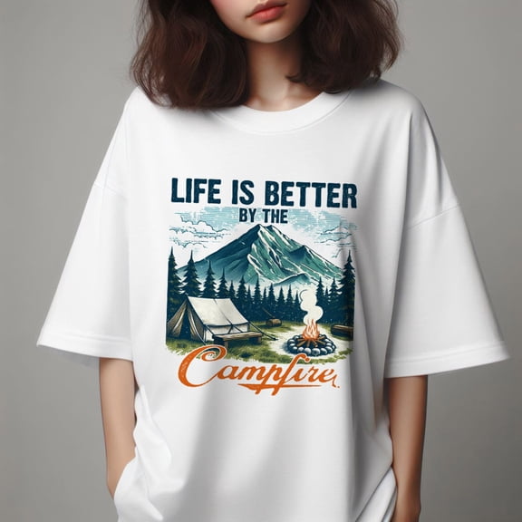 Life Is Better By The Campfire Shirt, Camping Trip Shirt, Camping Shirt, Camping Lover TShirt, Fall Camp Tee, Gift For Her, Retro Summer Shirt, Camp Lake Tee