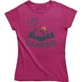 thumbnail image 1 of Life Is Better Camping Mountain Climbing Hiking Outdoor Camp Women's T-Shirt, 1 of 4