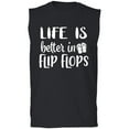 thumbnail image 1 of Life Is Better In Flip Flops Adult Sleeveless Tee, 1 of 3