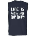 thumbnail image 1 of Life Is Better In Flip Flops Adult Sleeveless Tee, 1 of 3