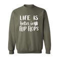 thumbnail image 1 of Life Is Better In Flip Flops Crewneck Sweatshirt, 1 of 3
