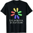 thumbnail image 1 of Life Is Better In Flip Flops Funny Summer Beach Vacation T-Shirt, 1 of 4