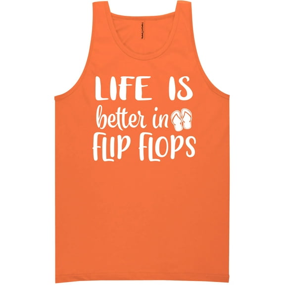 Life Is Better In Flip Flops Neon Tank Top