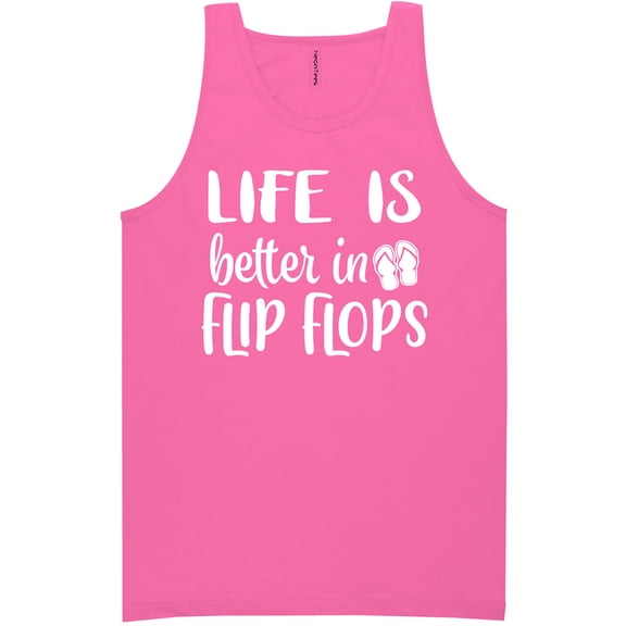 Life Is Better In Flip Flops Neon Tank Top