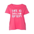 thumbnail image 1 of Life Is Better In Flip Flops Womens Plus Size Scoopneck Tee, 1 of 1