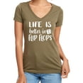 thumbnail image 1 of Life Is Better In Flip Flops Womens V-Neck T-Shirt, 1 of 2