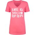 thumbnail image 1 of Life Is Better In Flip Flops Womens V-Neck T-Shirt, 1 of 2