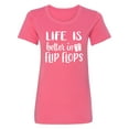 thumbnail image 1 of Life Is Better In Flip Flops Womens crewneck tee, 1 of 2