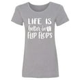 thumbnail image 1 of Life Is Better In Flip Flops Womens crewneck tee, 1 of 2