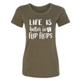 thumbnail image 1 of Life Is Better In Flip Flops Womens crewneck tee, 1 of 2