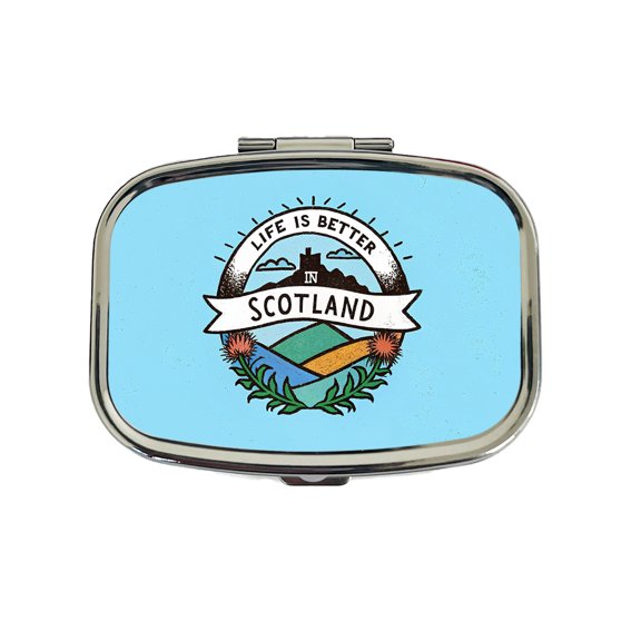 Life Is Better In Scotland Small Travel Handbag Pill Box Case