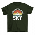 thumbnail image 1 of Life Is Better In The Sky Plane T-Shirt Airplane Pilot Gift Tee Men Women, 1 of 2