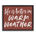 thumbnail image 1 of Stupell Industries Coastal Life Is Better In Warm Weather Black Floating Frame Canvas Art, 21 x 17, by Lettered and Lined, 1 of 8