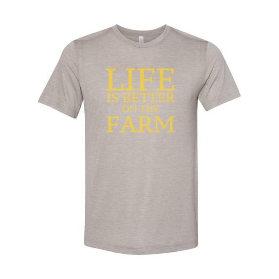 "Life Is Better On The Farm, Farm Shirt, Soft Bella Canvas, Country Concert Shirt,, Heather Stone, LARGE"