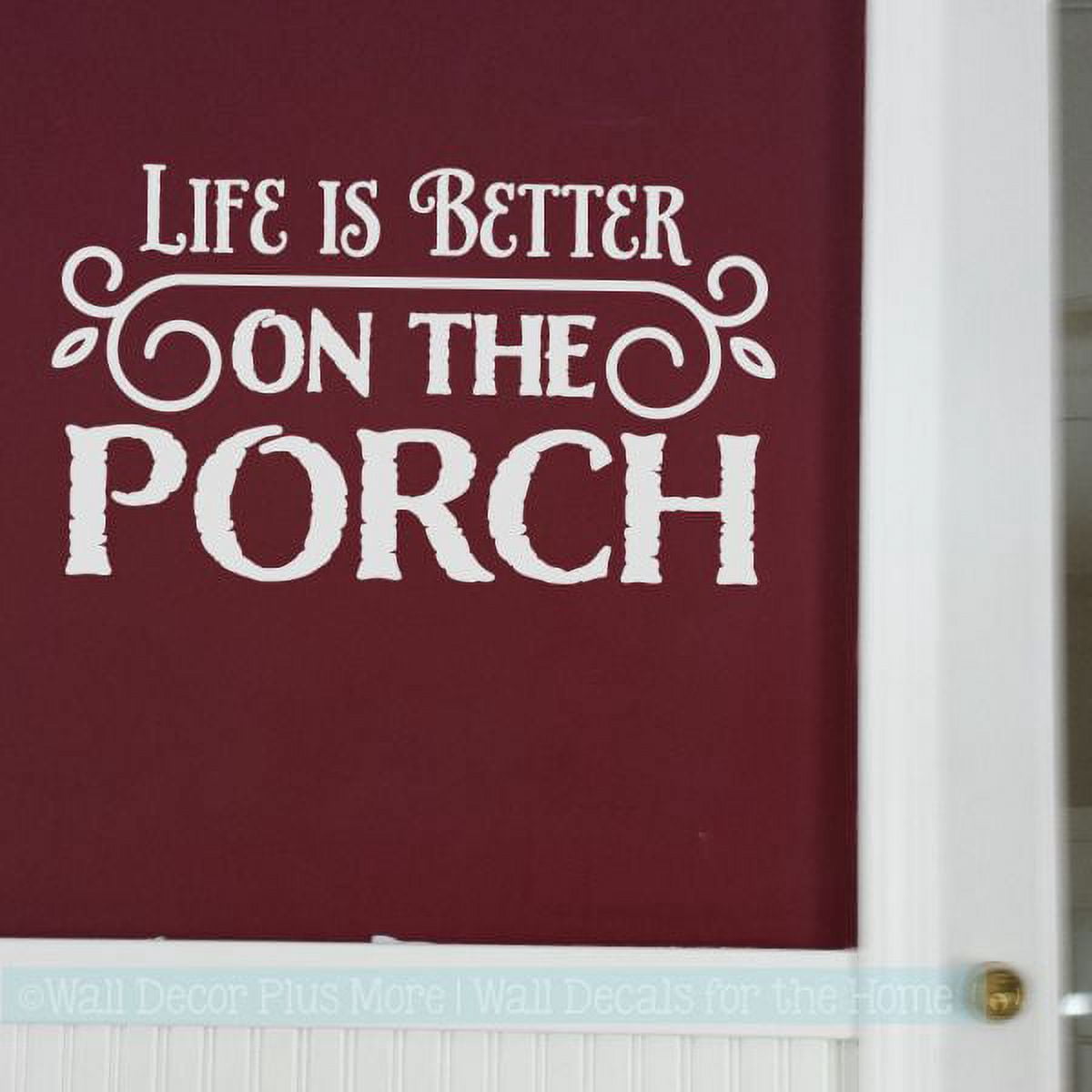 Life Is Better On The Porch Decal Quote Vinyl Wall Decor Stickers 23x13 ...